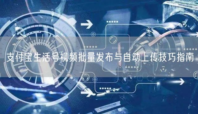 支付宝生活号视频批量发布与自动上传技巧指南