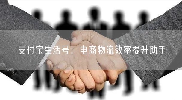 支付宝生活号：电商物流效率提升助手